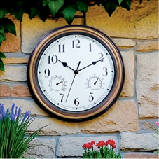 Radio Controlled Outdoor Clock with Hydrometer and Thermometer - HD038